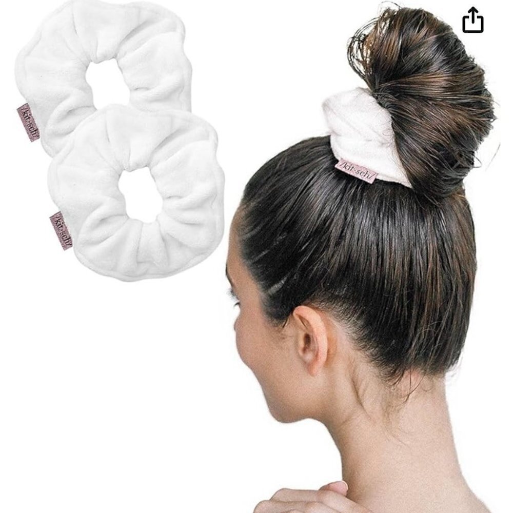 Microfiber Hair Towel Scrunchies White 2 Pack Ultra Soft- Large NWT - Picture 2 of 3